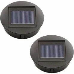 Lot De 2 Lampes Solaires De Rechange Avec LED - Panneau Solaire - Couvercle De Rechange - Pour éclairage Extérieur - Pour Décoration De Jardin