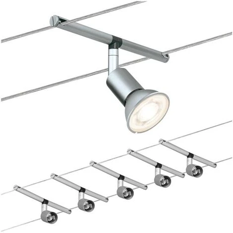 Paulmann Système De Cable Chrome Mat Sel Avec 5 Spots Sans Lampe, Max. 10W GU5,3 941,45