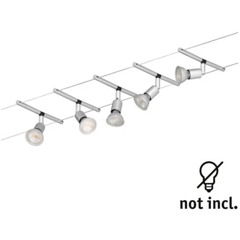 Paulmann Système De Cable Chrome Mat Sel Avec 5 Spots Sans Lampe, Max. 10W GU5,3 941,45 – Image 3