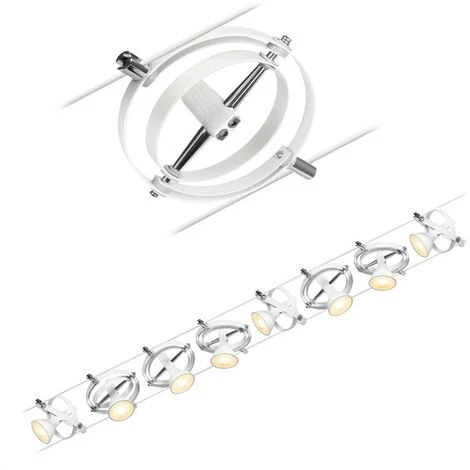 Paulmann Système De Corde Cardan Blanc Matt 8 Taches Sans Ampoules Max. 8xw Gu5,3 Dc 60va