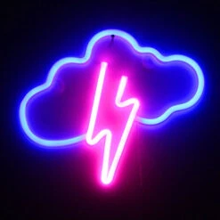 1pc Neon Sign, Cloud Led Neon Light Wall Light Wall Decor, Battery Powered Neon Sign For Bedroom, Kids Room, Living Room, Bar, Party, Wedding
