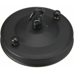 Plaque De Plafond Chand Vintage Lustre , Rétro Fer Plafond Rose Crochet Plaque Titulaire Pendentif Lampe Toit Disque à Sucer Châssis Lumière Accessoire Approprié Bricolage Creative (Noir)-Versailles