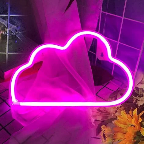 Enseignes Au Néon Nuage, Enseigne Au Néon Pour Décoration Murale, Néons Pour Décoration De Chambre Esthétique, Enseignes Au Néon LED Alimentées Par USB/batterie Pour Chambre, Salon, Noël, Anniversaire