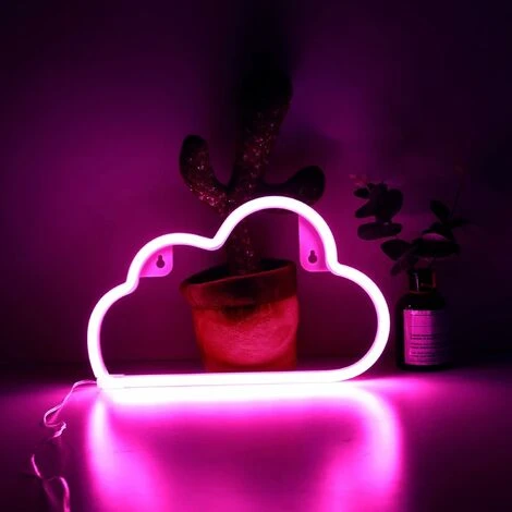 Enseignes Au Néon Nuage, Enseigne Au Néon Pour Décoration Murale, Néons Pour Décoration De Chambre Esthétique, Enseignes Au Néon LED Alimentées Par USB/batterie Pour Chambre, Salon, Noël, Anniversaire – Image 3