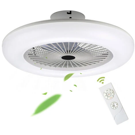 VINGO 80W Ventilateur De Plafond Avec Télécommande Et Ventilateur LED Silencieux Et éclairé