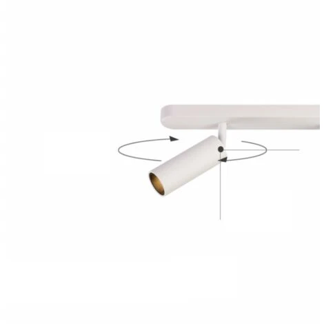 Spots De Plafond Orientable, Plafonnier Spot Noir Avec Douille GU10, Rampe Spots Et Rails De Spots Moderne, Sans Ampoules, Plafonnier 3 Spots Pour Cuisine Chambre Salon Couloir Salle à Manger,corps No – Image 2