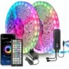 Ruban LED, 20M Bande LED Ultra-longue Lumineuse LED 5050 RGB Contrlé Par Télécommande APP, Synchroniser Avec Rythme De Musique, Led Ruban Pour Chambre, Mariage, Fête, Nol, Cuisine [Classe énergétique