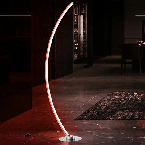 Lampadaire Lampadaire Lampe à Arc Dimmable Avec Télécommande Lampe De Salle à Manger RGB De Couleur CCT Circuit, Dimmable, LED 21W 1300lm Blanc Chaud-blanc Froid, LxlxH 50x24,5x140 Cm – Image 4