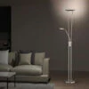 Lampadaire, Uplighter, Salle à Manger, LED, Dimmable, Liseuse, Lampadaire, Dimmable, Mobile, Variateur 3 Niveaux, 2x LED 25W 5W 3500Lm, LxlxH 50x25x180 Cm