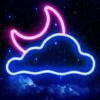 Panneau Néon, Nuage Et Lune LED Néon, Panneau Néon Pour La Décoration Murale, Alimentation USB LED Néon Logo Pour La Décoration De Fête De Mariage Dans La Chambre Des Enfants