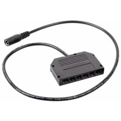 Distributeur LED 6 Voies 0,25m 12/24V Avec Câble Et Connecteur Rond Pour Le Raccordement Au Transformateur Bande Bandeau Ruban Eclairage