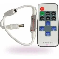 Mini Variateur Pour Rubans LED Avec Télécommande En Radio Fréquence 12/24V 6A 144W Marche Arrêt Régulateur Connecteur Contrôleur Domotique Eclairage Lumière Maison Chambre Salon