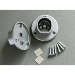 2x Embout Début Fin De Profilé LED Ovale Ø60mm à Visser Avec Vis Support Lumière Luminaire Eclairage Cuisine Salon Chambre Dressing Bande Ruban Accessoire