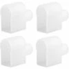 4x Embout Pour Profilé En Silicone Avec Trou Pour Câble D'alimentation 8 X 16mm Translucide Profil Led Néon Gaine Finition Fin Bande Ruban Eclairage Lumière Chambre Cuisine Salon
