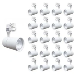 Spot LED Sur Rail 30W 80° Triphasé Blanc (Pack De 20) - Blanc Neutre 4000K - 5500K - SILAMP