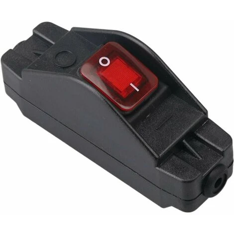 Ip65 Button Inline Cord Switch Étanche Noir On/off Switch 30a 220v