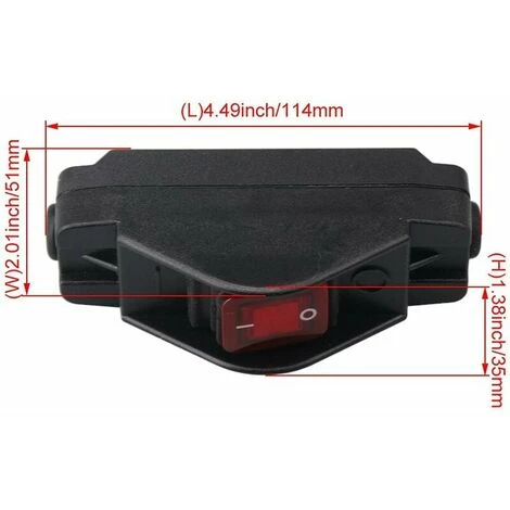 Ip65 Button Inline Cord Switch Étanche Noir On/off Switch 30a 220v – Image 5