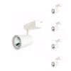 Spot LED Sur Rail 30W 80° Monophasé BLANC (Pack De 5) - Blanc