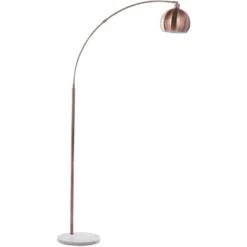 Lampadaire Design Arc Abat-jour Suspendu Réglable En Méral Cuivré Brillant E27 Max 60W Pour Éclairage De Salon Ou Chambre Glamour Et Chic Beliani