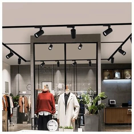 Spot LED Sur Rail 30W 80° Compact Monophasé NOIR (Pack De 20) - Blanc Chaud 2300K - 3500K - SILAMP – Image 2