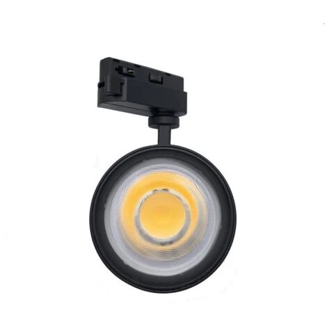 Spot LED Sur Rail 30W 80° Compact Monophasé NOIR (Pack De 20) - Blanc Chaud 2300K - 3500K - SILAMP – Image 3