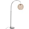 Lampadaire Arc Raahe Naturel Noir H 180 - Atmosphera Créateur D'intérieur