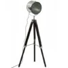 Lampadaire En Métal Bois Ebor Noir - Atmosphera Créateur D'intérieur