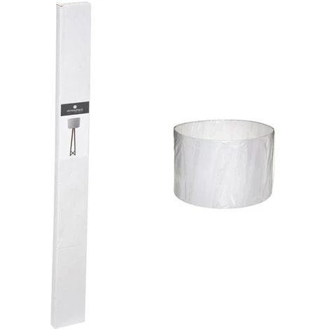 Lampadaire Molu Blanc Et Bois H140cm - Atmosphera Créateur D'intérieur – Image 2