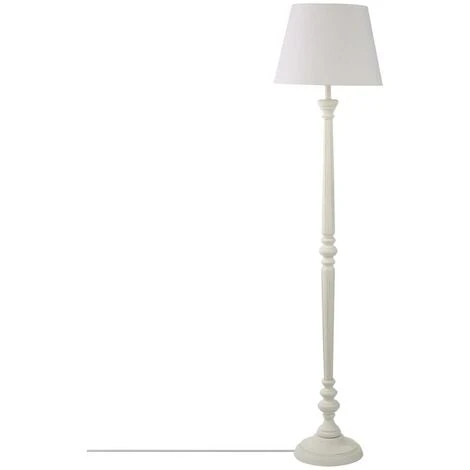 Lampadaire Bois Blanc H153 - Atmosphera Créateur D'intérieur