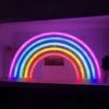 Lampe Arc En Ciel LED Neon Rainbow Lampe Arc En Ciel Veilleuse Néon Multicolore Lumière Néon Led Lights Décoration Murale Noël Fête Cadeau Pour Enfants(Rainbow)