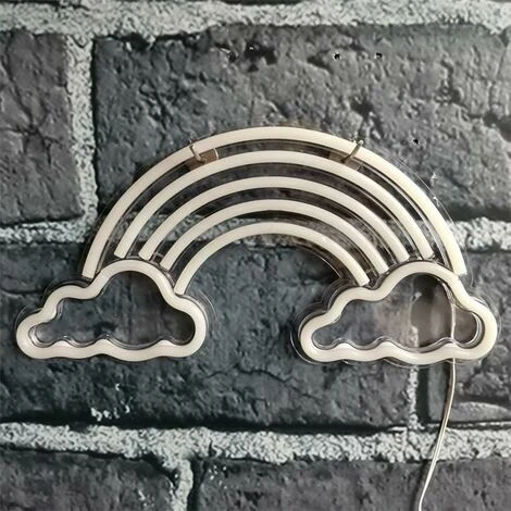 Acrylique Neon Light Backboard Arc-en-ciel Nuage Forme Mural Flexible Lumière (1 Pièce 4020cm) – Image 3