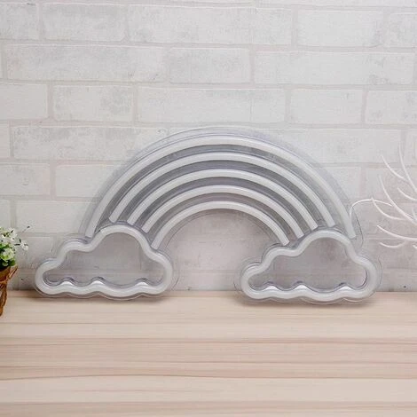 Acrylique Neon Light Backboard Arc-en-ciel Nuage Forme Mural Flexible Lumière (1 Pièce 4020cm) – Image 5