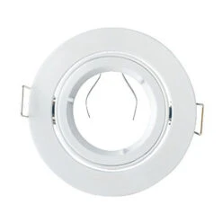 MIIDEX SUPPORT DE SPOT ENCASTRÉ ORIENTABLE ROND 93MM 1/4 DE TOUR BLANC - 7711 77711