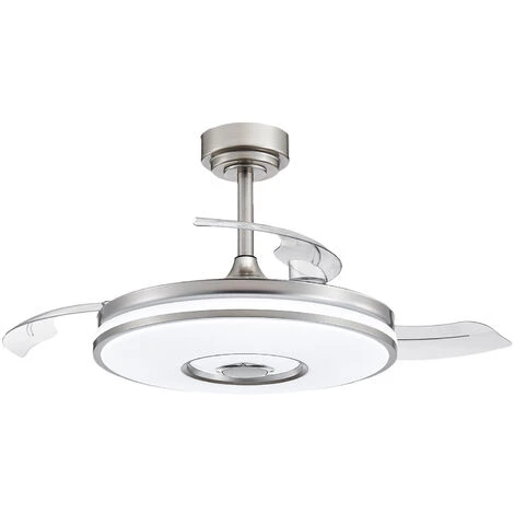 Ventilateur De Plafond Moderne Rétractable, Ventilateurs De Plafond Avec éclairage Et Télécommande, Silencieux Pales De Ventilateur En ABS