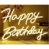 Néon LED Mural Happy Birthday USB Néon Décoration Lumineuse