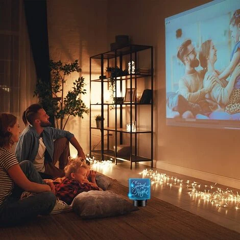 Base De Lampe De LumièRe LED De Nuit 3D Avec 4 Feuilles Acryliques Transparentes 4 TéLéCommandes RéGlables 16 Couleurs Pour Barre De Chambre D'Enfant – Image 4