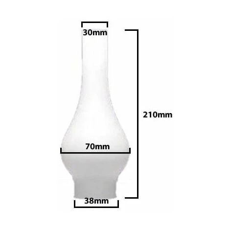 Abat-jour En Verre Quinqué SOROLLA Mat 7x21cm Ouverture 3.5cm – Image 2