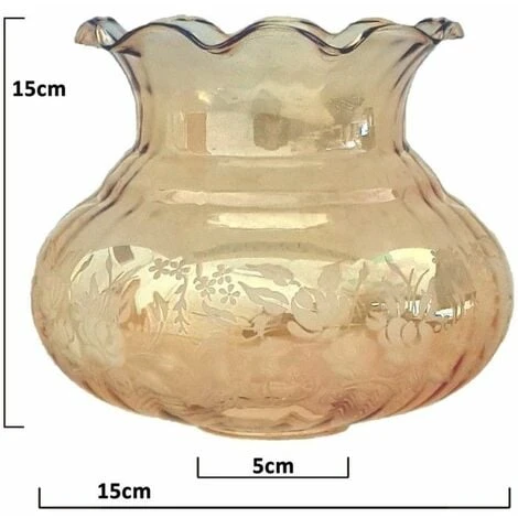 SEVILLA AMBRE Abat-jour En Verre 15x15cm Avec Embouchure 5cm â Image 2