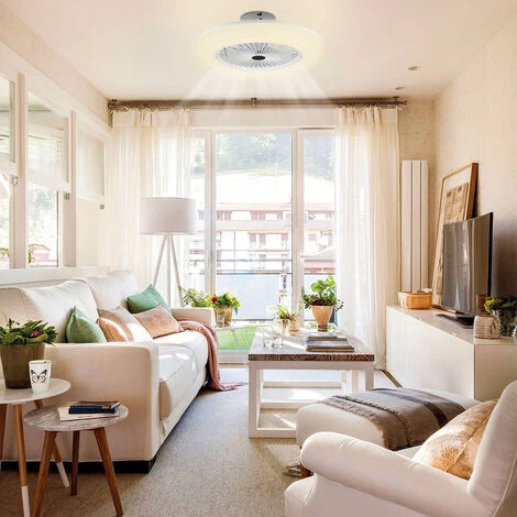 Ventilateur De Plafond 80W Refroidisseur De Lumière Moderne Avec Luminaire LED éclairé Ventilateur Résidentiel – Image 5