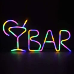 Colourful - LED Neon Bar Lettering Decorative Light Sign (Panneau Lumineux Décoratif)
