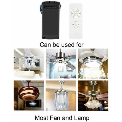 Telecommande Pour Ventilateur De Plafond,Lefou Radio-pilotée Telecommande,contrôleur De Ventilateur, 3 Vitesses, 4 Minuteries(1 Ensemble) Lefou – Image 5