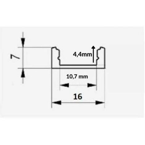 Profilé Aluminium 2m Pour Ruban LED Avec Couvercle Blanc Opaque - SILAMP – Image 2
