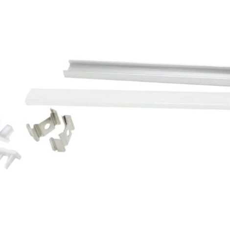 Profilé Aluminium 2m Pour Ruban LED Avec Couvercle Blanc Opaque - SILAMP – Image 3