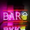 Bière Enseigne Au Néon BAR Lettre Neon Sign 3D Art LED Néon Applique