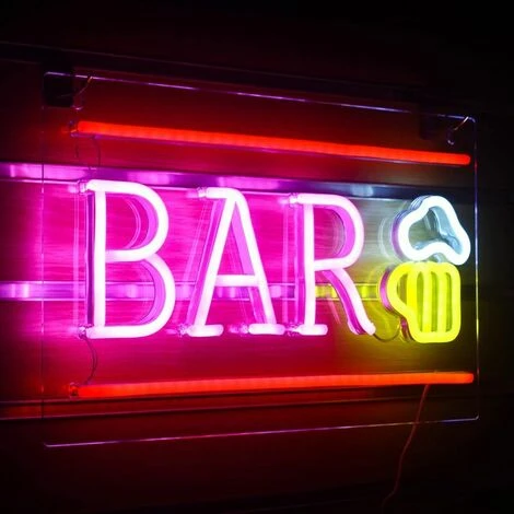 Bière Enseigne Au Néon BAR Lettre Neon Sign 3D Art LED Néon Applique – Image 4